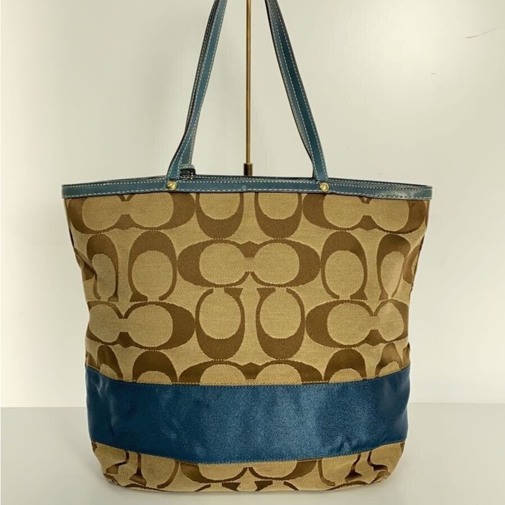 Coach Tote Shoulder Signature Canvas - Picture 1 of 12